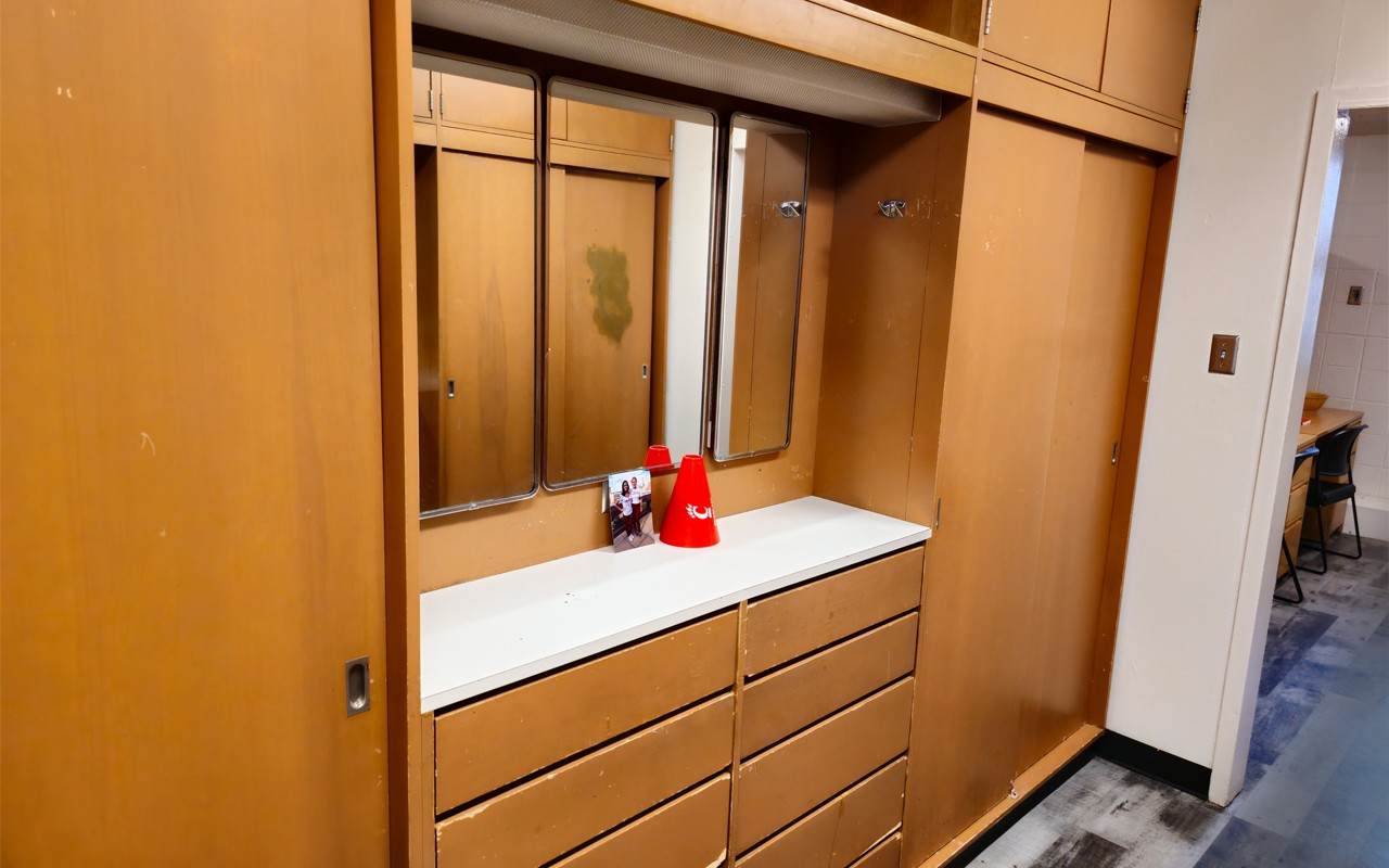 wardrobe, storage and dressers for 2 residents